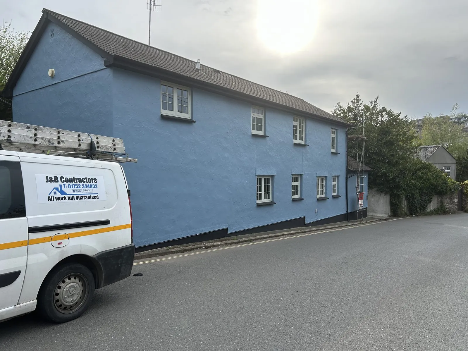 Exterior painting of a detached house in Exmouth